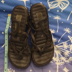 MY Archives: Lower East Side Brown Strappy Wedge Sandals Slip On Women's 8 Y2K